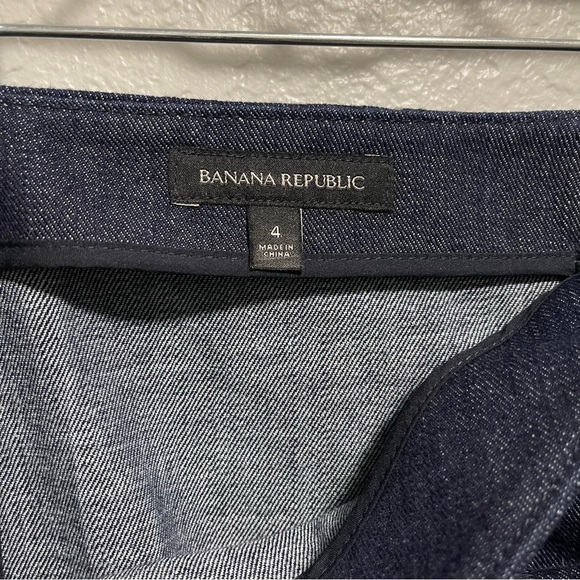 Banana Republic Dark Wash Pencil Wrap  Denim Skirt Size 4 - Picture 4 of 5